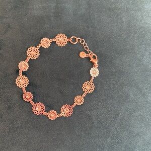 LC Lauren Conrad Gold Floral Bracelet